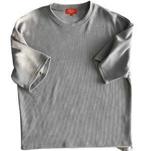 NEGATIVE SPACE Ribbed Short Sleeve Neutral Minimalist Tee Men’s Size XL